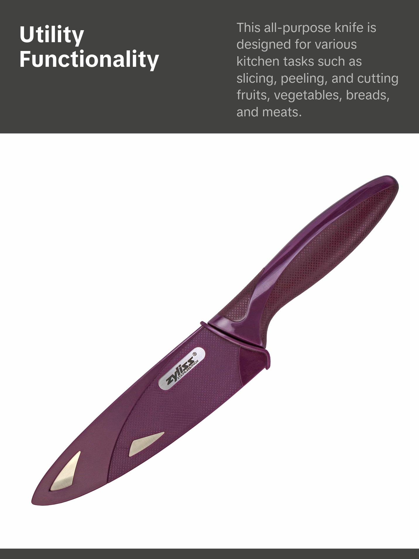 Zyliss Utility paring kitchen knife with sheath cover