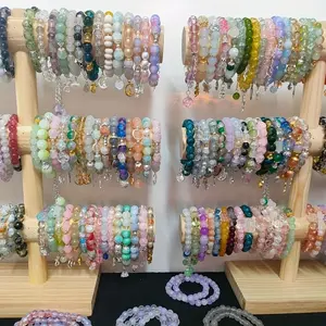 16pcs Mix Multicolor Beaded Bracelets with Metal Charms & Spacers - Boho Sweet Stackable Fashion Jewelry for Women Teen Girls Daily Wear & Gift Giving