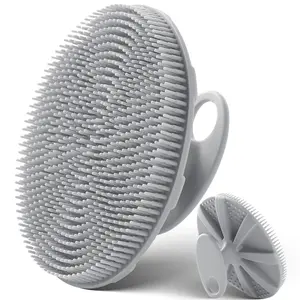 Silicone Bath Brush – Gentle Exfoliating Body Scrubber for Dead Skin Removal, Long Handle for Back Cleaning, Promotes Blood Circulation, Anti-Bacterial & Quick-Drying