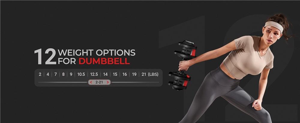 Yaheetech Quick-Adjust Dumbbell Weight Set 40LB/52.5LB/90LB, Weightlifting Set With Anti-Slip Handle For Home Gym Full Body Strength Training