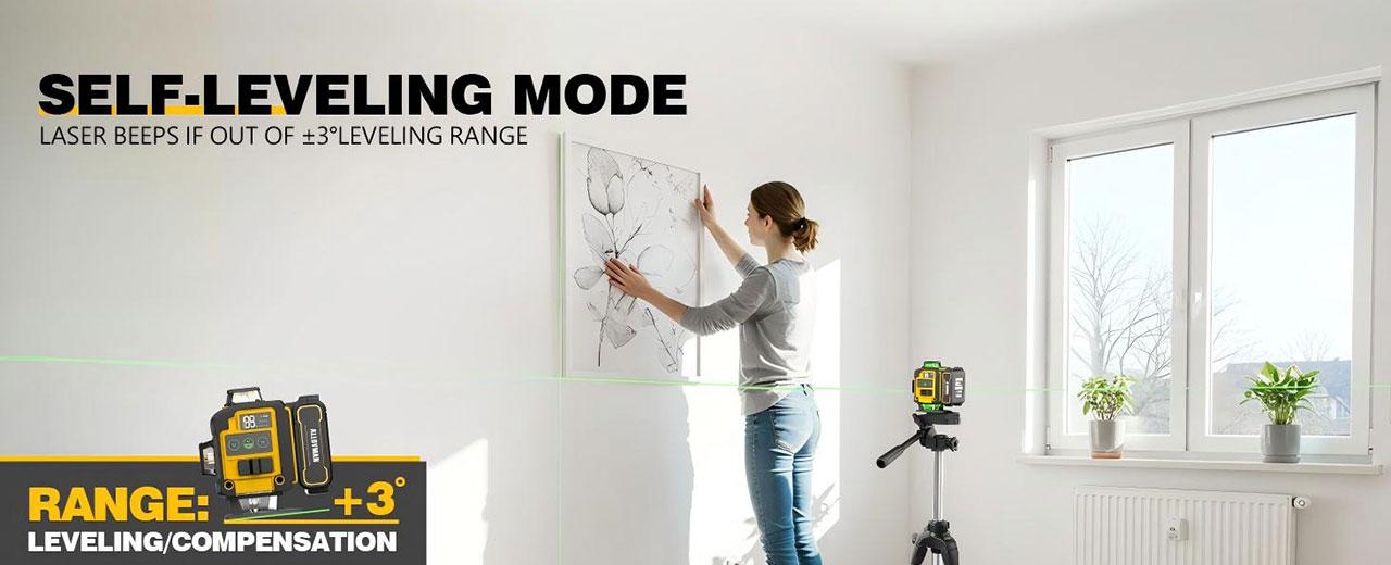 Laser Level 16 Line Self Leveling with Tripod, Alloyman 4D Lazer Level, 4x360° Line Laser for Construction Project Renovation, Floor Tile,   Laser Level Lines Tool, Holiday Gift Ideas for Christmas and New Year Celebrations