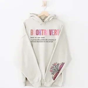 Booktrovert Hoodie, Definition Hoodie, Book Lover Gift, Reading Pullover, Bookish Crewneck