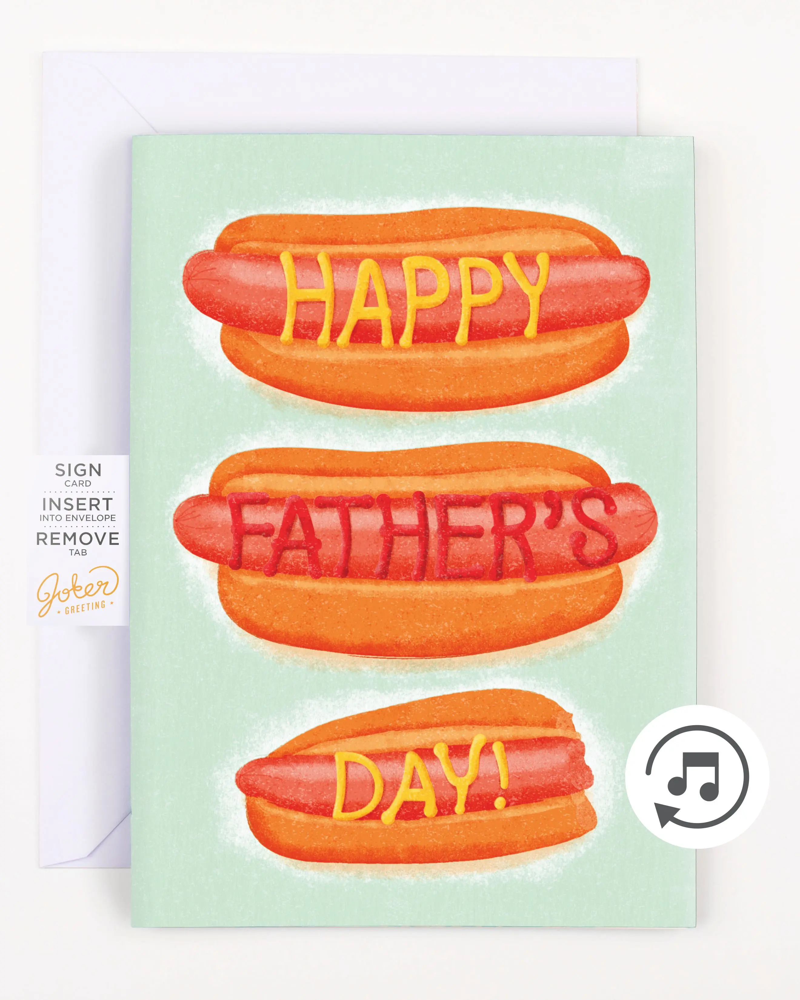 Endless Dad, Dad, Dad, Father's Day Card with Glitter