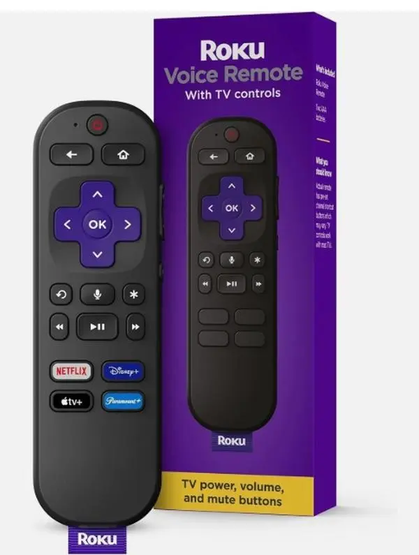 Wireless Voice Remote Control Compatible with Roku TV & Streaming Devices (Replacement Remote)