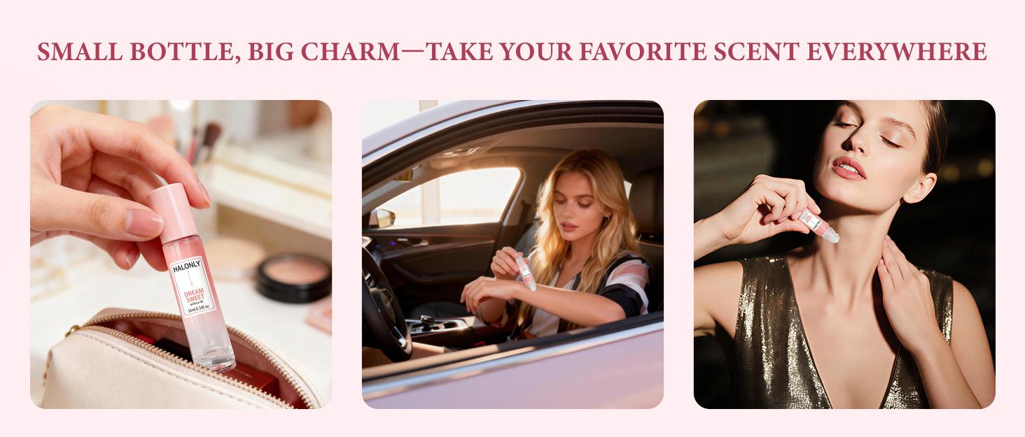 【Halonly】Roll-On Perfume Oil for Women (Dream sweet) | Sweet Fruity and Flowers Notes | Long-Lasting| Natural Ingredient | Paraben-Free | 0.34 Fl Oz / 10 ml Fragrance