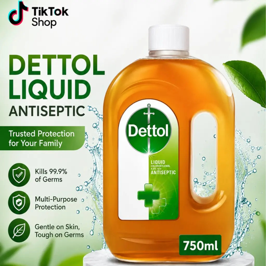 Dettol Antiseptic Disinfectant Liquid 750ml - Non Aerosol Household Effective Disinfection Solution, Multisurface Floor Cleaner, Removes Germs & Frees Surfaces From Harmful Bacteria and Viruses, Cleaning
