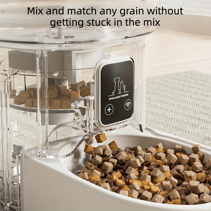 1.06 Gallon Smart Pet Feeder for Large Dogs, WiFi & APP Control Automatic Timed Feeder, Portion Control, USB/Battery Dual Power, Anti-Spill Design, Real-Time Alert & Auto-Off, Easy to Install