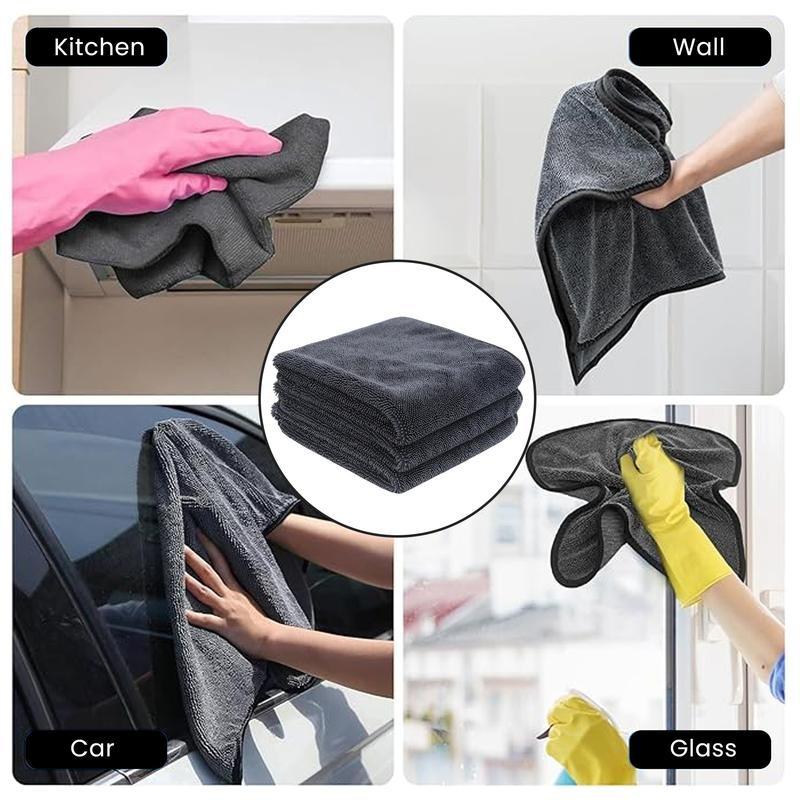 QIFOR-Twist Ring Super Absorbent Car Drying Towel,Car Drying Towel, Microfiber Towel,No Water Streaks or Scratches, Super Absorbent