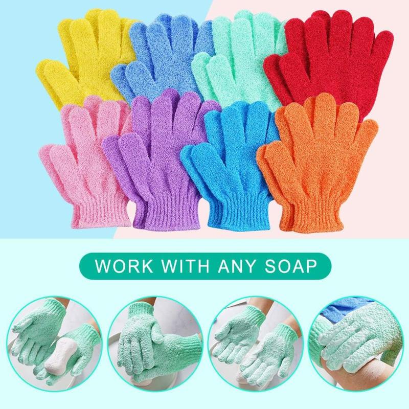 16 pcs Exfoliating Shower Gloves,Double Sided Exfoliating Bath Gloves Deep Clean Dead Skin for Spa Massage Beauty Skin Shower Body Scrubber Bathing Accessories.