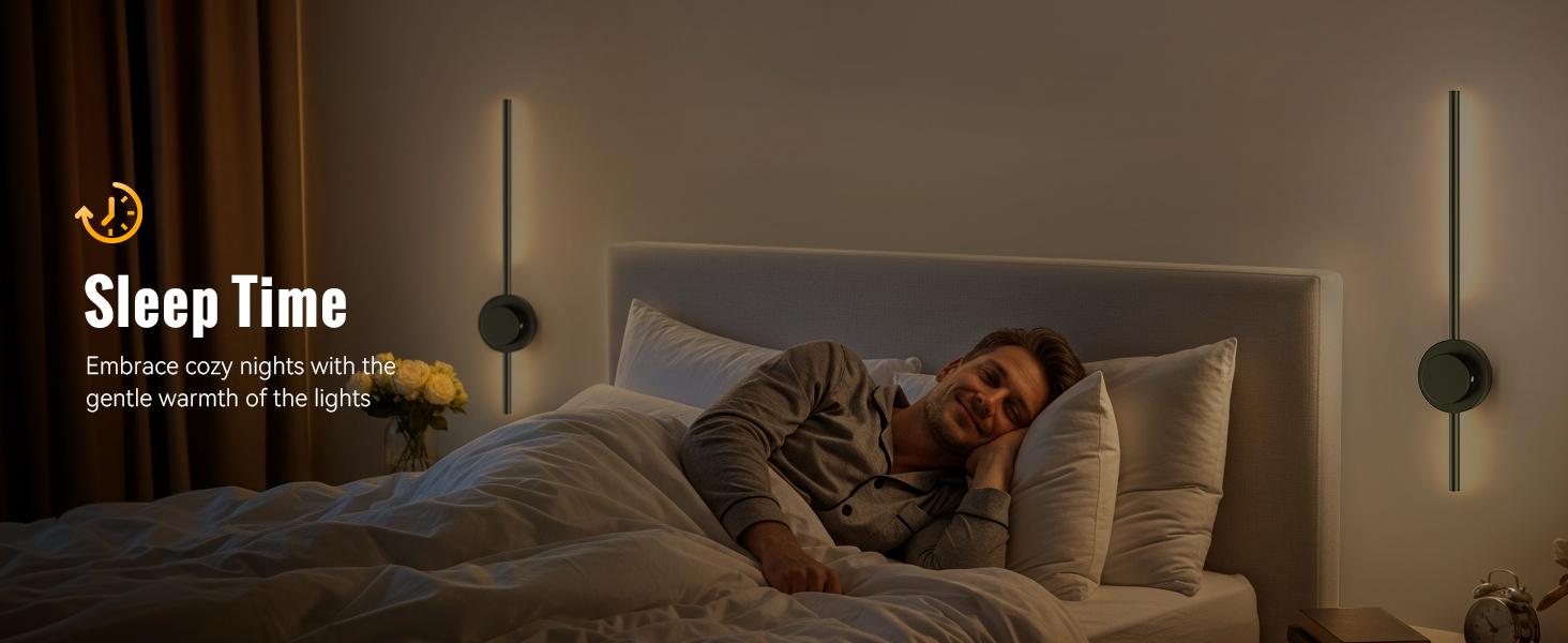 Rechargeable Wall Sconces Set of 2, Wireless Lights with Remote & Touch Control, 360° Adjustable, 3 Color Temps + RGB 16 Colors, Timer, No-Wire Install, Bedroom, Living Room, TV Wall, Hallway Lighting