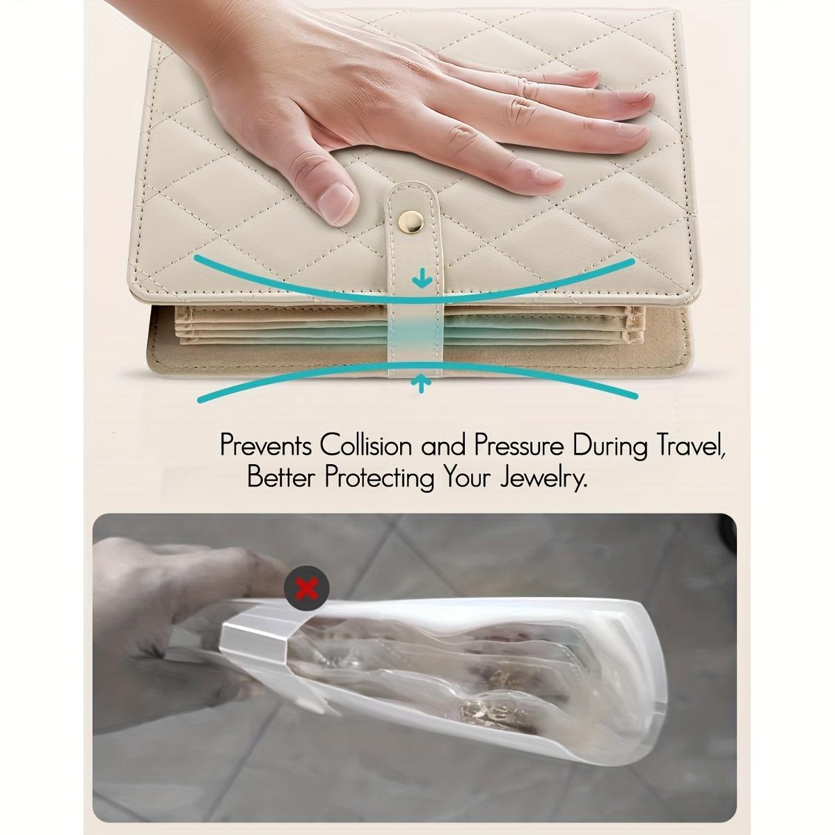 BOOVO Jewelry Book Organizer – Bracelet Storage, Ring Binder, PU Leather | Jewelry Bag Collection, Clear Pouch Storage, Organizer for Rings, Bracelets, Postcards, and Accessories for Home and Travel