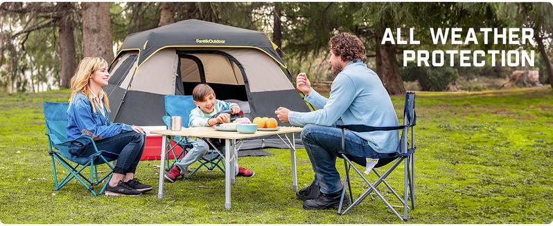 Fanttik Outdoor Zeta C4/C6 Pro Instant Cabin Tent 4/6 Person Portable Waterproof with Removable Canopy, Windproof, and High-Quality Materials Camping Equipment Spacious Interior