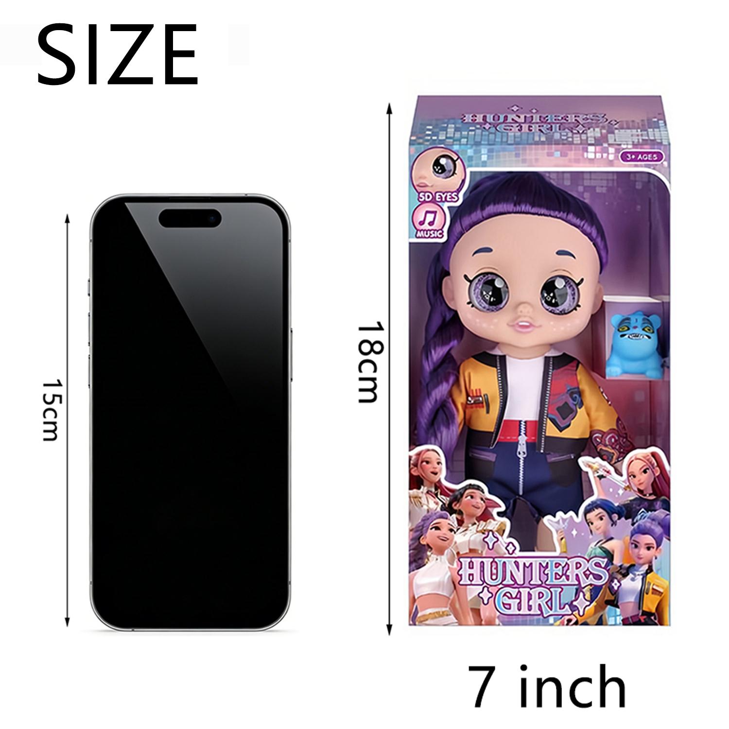 Kpop Dolls Anime Action Figures Set,7 inch,Can Play Music,5D Eyes,5 Joints Movable,Rumi,Mira,Zoey Anime Dolls Kids Toys,Collectibles Gifts for Girls Boys