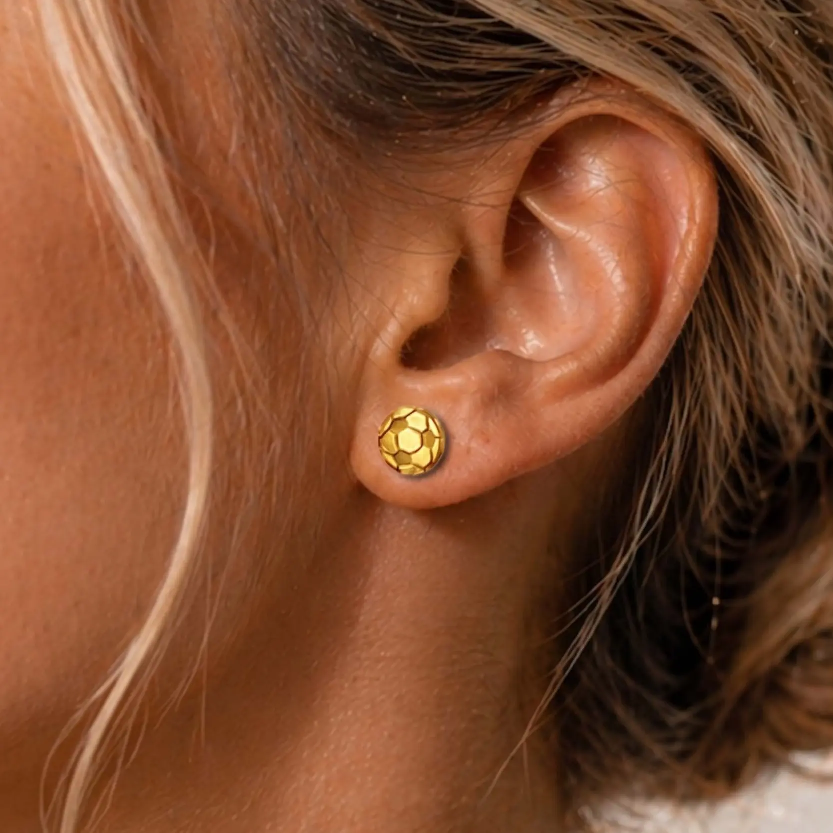 Stainless Steel Soccer Volleyball Earrings Game Day Studs for Women Mom Sports Fan Sport Lovers Jewelry Gifts