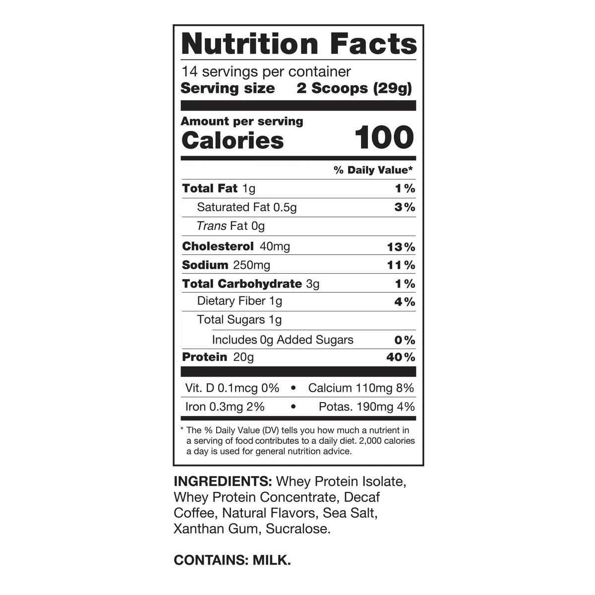 Chike Protein Iced Coffee Decaf Cappuccino Flavor 20g Whey Protein 2 Espresso Shots Low Sugar US Made High Protein Coffee