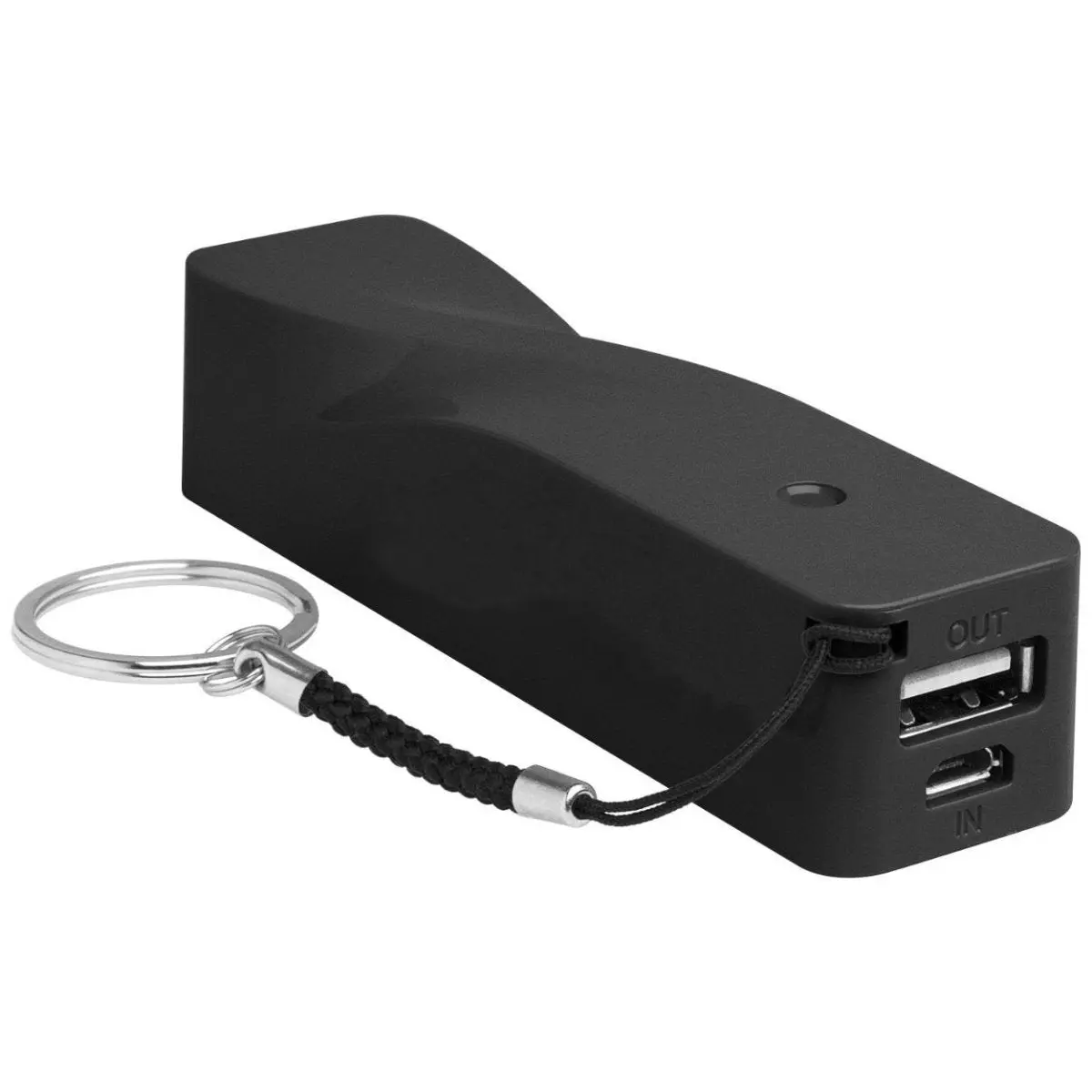 Deco Essentials 2600mAh Lightweight Battery Powered Portable Power Bank - USB Charger for Mobile Phones, Tablets, Devices (Black Twist) - PWRBNK01, Mobile Accessories, Cable, On-the-Road EDC Gear