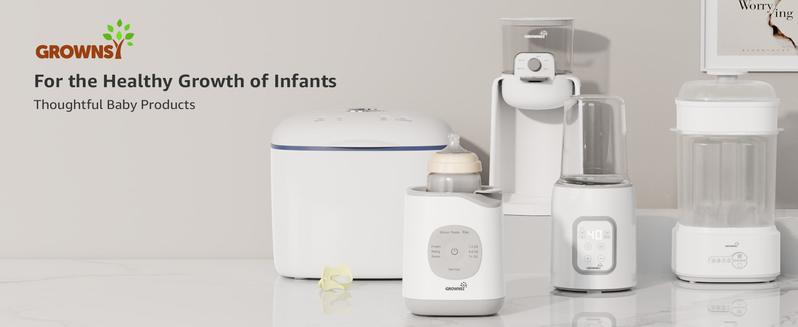 GROWNSY Bottle Warmer,  Baby Botle Warmer Fast for Breastmilk & Formula, Accurate Temperature Control, Milk Warmer for All Bottles with Thaw, Sterilizing, Keep Warm, Heat Food，Mom's Best Choice