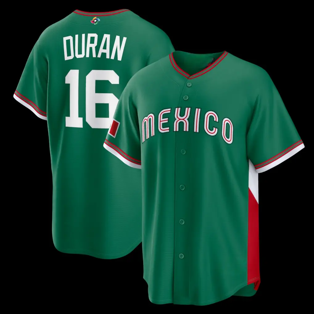 Men's Mexico Duran White Green 2026 World Baseball Jersey - TikTok