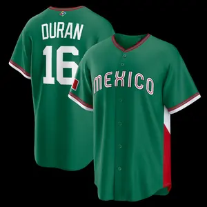 Men's Mexico Duran White Green 2026 World Baseball Jersey