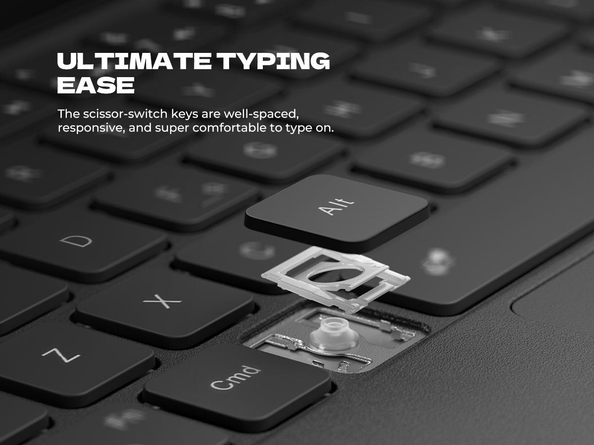 Dexnor Keyboard Case for iPad Air 11 inch (M3 2025/M2 2024) & iPad Pro 11 (4th/3rd/2nd/1st Gen) & iPad Air 5th/4th Gen Case with Keyboard Ultra-Thin Magnetic Detachable Trackpad Backlit