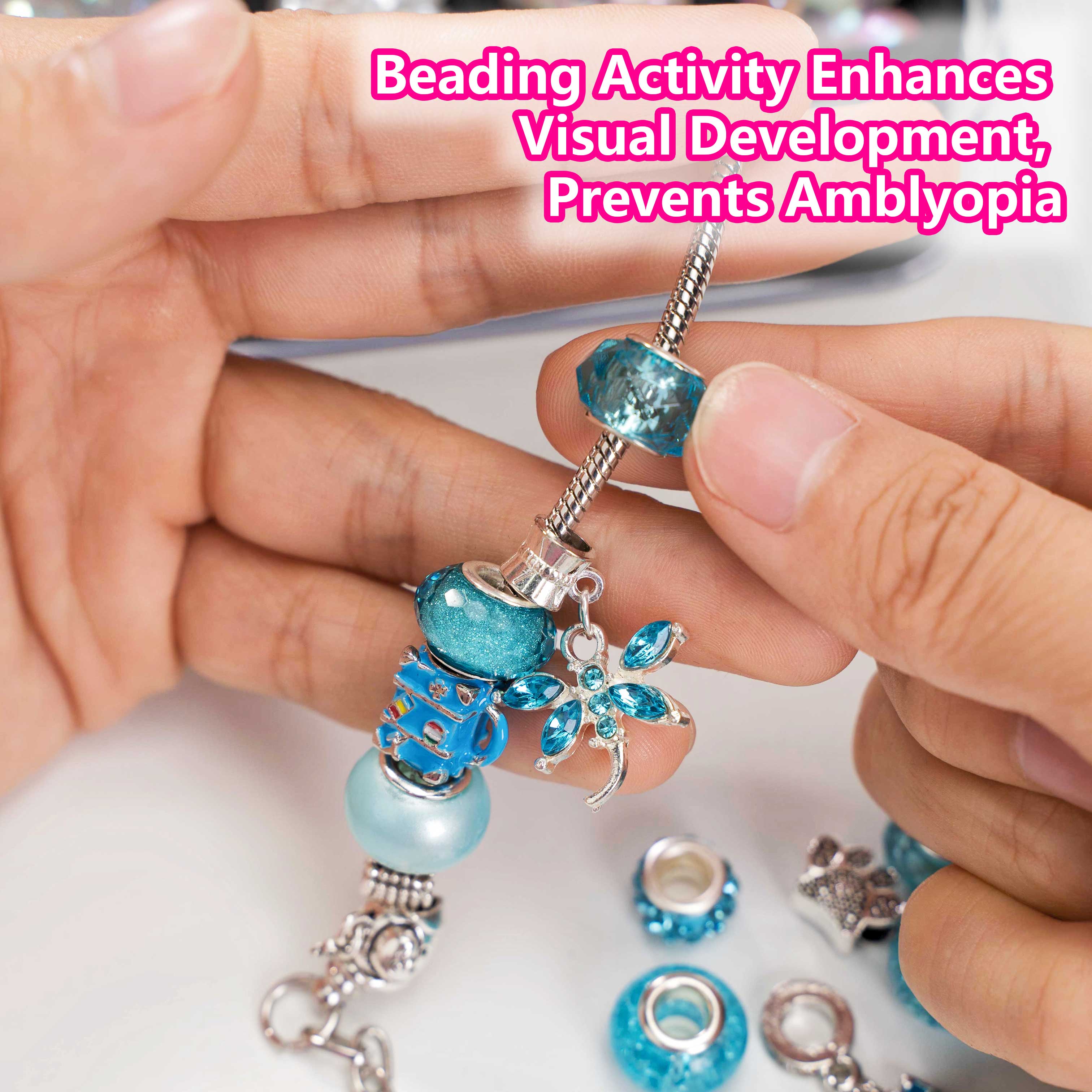 DIYJOJO The girls treasure gift box , Bead Pen Bracelet Necklace  Headdress making kit,Christmas Birthday Festivals Gift.