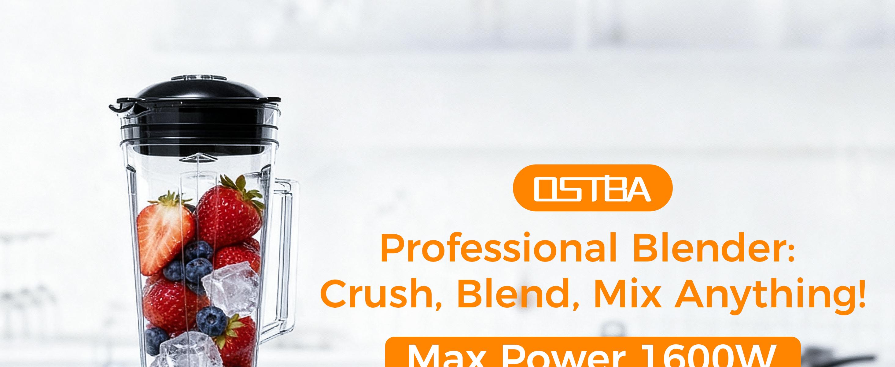 OSTBA Blenders for Kitchen with 68Oz, 1600W Blender for Smoothies, 10 Speeds BPA-Free Countertop Professional Blender for Ice Crushing, Frozen Fruits, Drinks, Self-Cleaning
