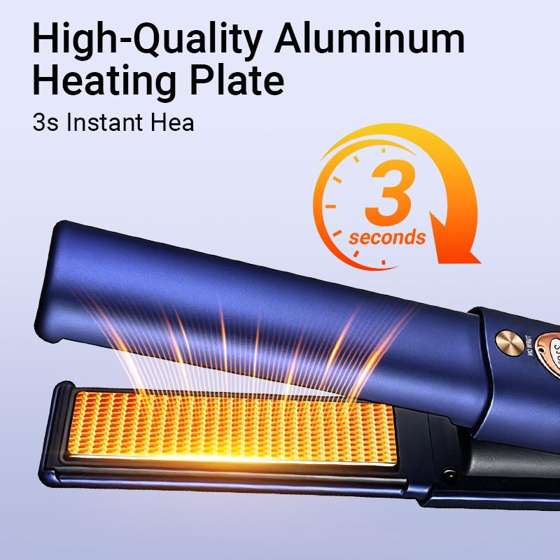 Cordless Hair Straightener, 5000mAh Portable Titanium Flat Iron, Wireless Mini 2-in-1 Straightener & Curler, Travel-Friendly Design, Heats Up Fast, Max 210°C / 410°F