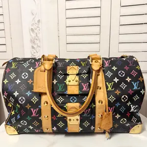 Pre-owned Louis Vuitton FINAL SALE Travel Bags X Takashi Murakami Multicolor Noir Keepall 45 Black