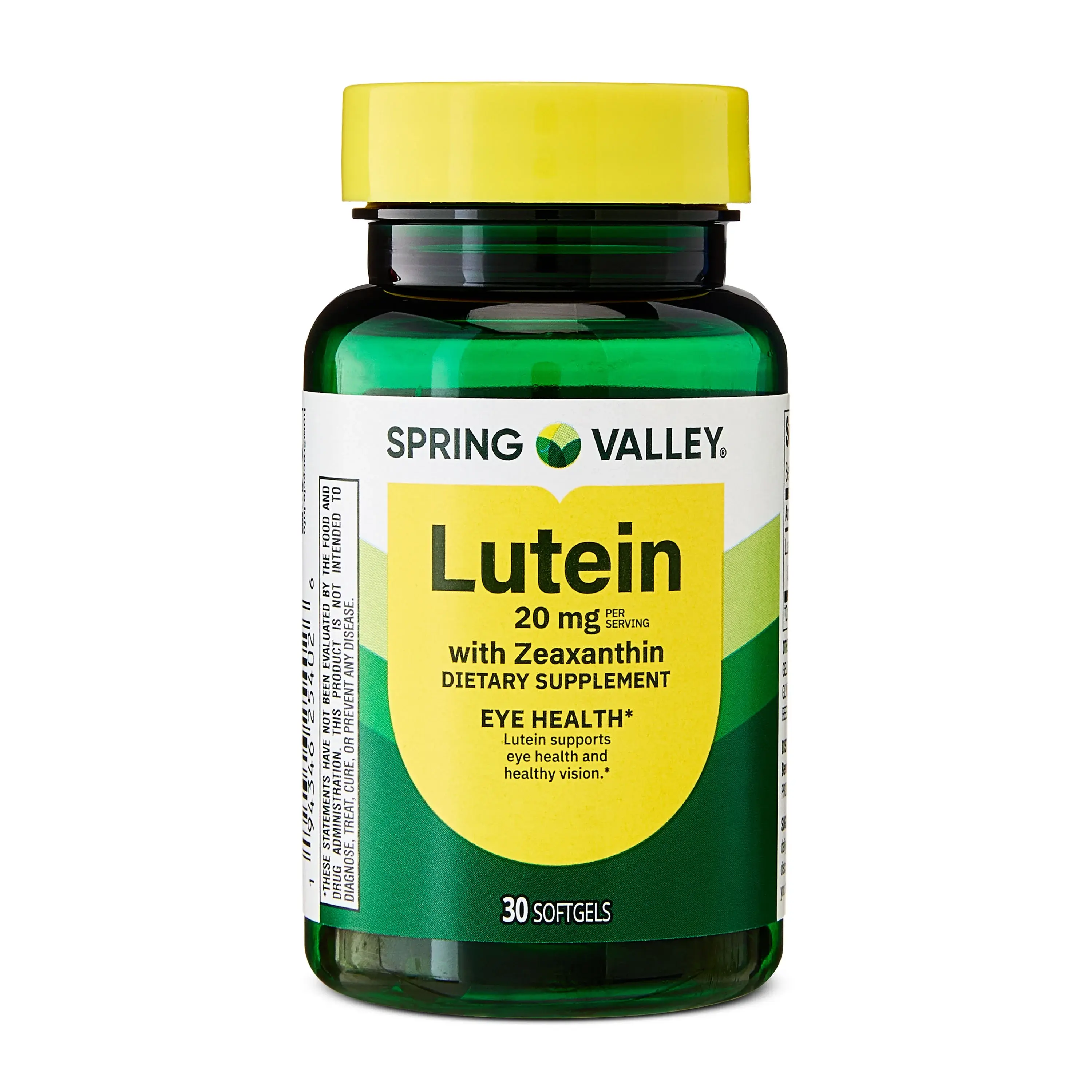 Spring Valley Lutein with Zeaxanthin Dietary Supplement 20 mg, 30 Count - Supports Eye Health & Vision, Sugar-Free, Adults, Softgels - Healthcare