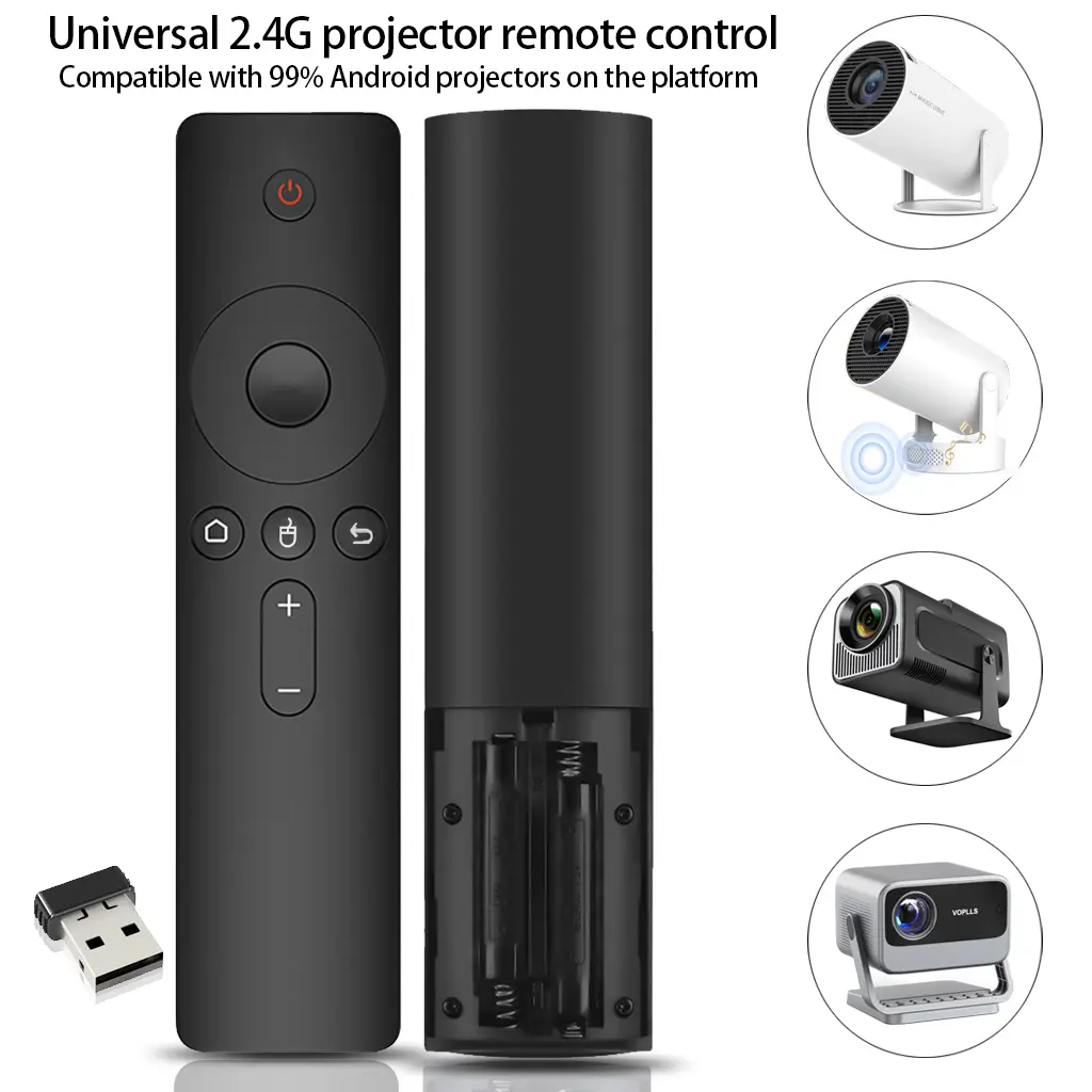 Air Mouse Remote for Projector, 2.4G USB Receiver, 33ft Long Range, Compatible with Most Android Projectors, Plug and Play Upgrade Your Home Theater Setup Projector Remote