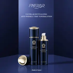 FAVERLAR Revitalizing Anti-Wrinkle Time Duo — Luxury Hydration Toner & Silky Emulsion Moisturizer Set (Toner 100ml & Lotion 80ml) | Daily Moisture, Hydrate, Moisturizing, Skin Barrier Support, Radiance, Smooth, Soothing, Redness-Prone Dry Skin