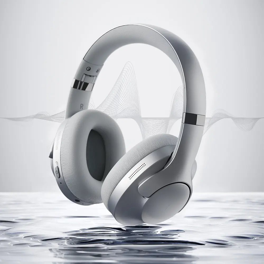 Noise Cancelling Bluetooth Over-Ear Headphones - ANC Headset with HiFi Detail Sound, Deep Bass, Volume Control, All-Day Comfort, Folding Design, Fast Charge, Type-C, for Travel Streaming, Compatible with Mobile/PC/Laptop
