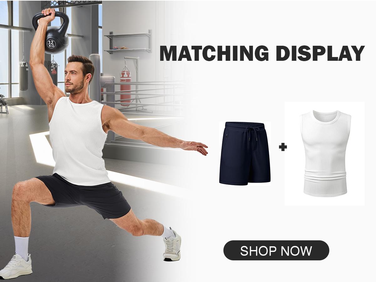 STREVATE Men&rsquo;s Wide Strap Ribbed Tank Top, High Stretch Breathable Muscle Tank, Heavyweight Drapey Fit Gym & Casual Sleeveless Shirt