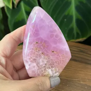 Pink Aragonite Polished Freeform
