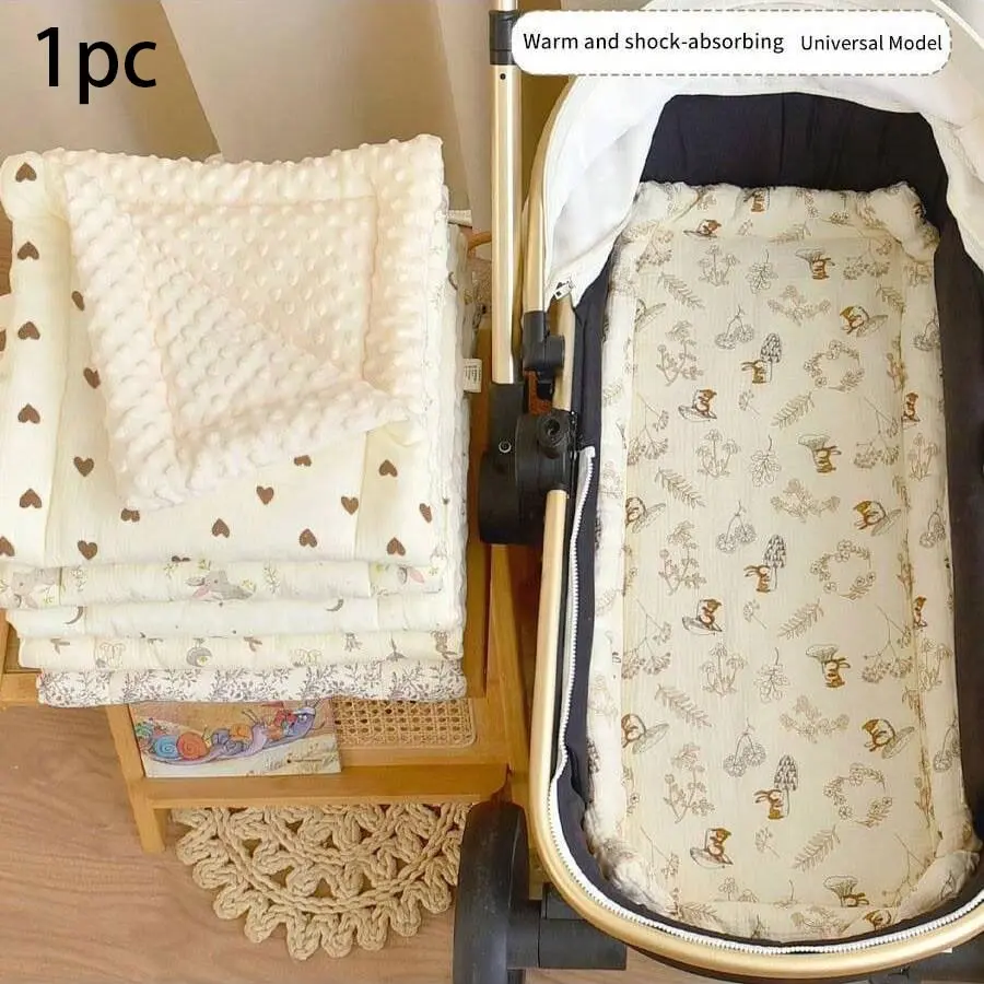 Super Soft Comfortable Cozy Baby Stroller Seat Pad, Stroller Accessories, Suitable for Dining Chairs, Infant Car Seats, Fall Winter Newborn Stroller Mat, Stroller Seat Cushion