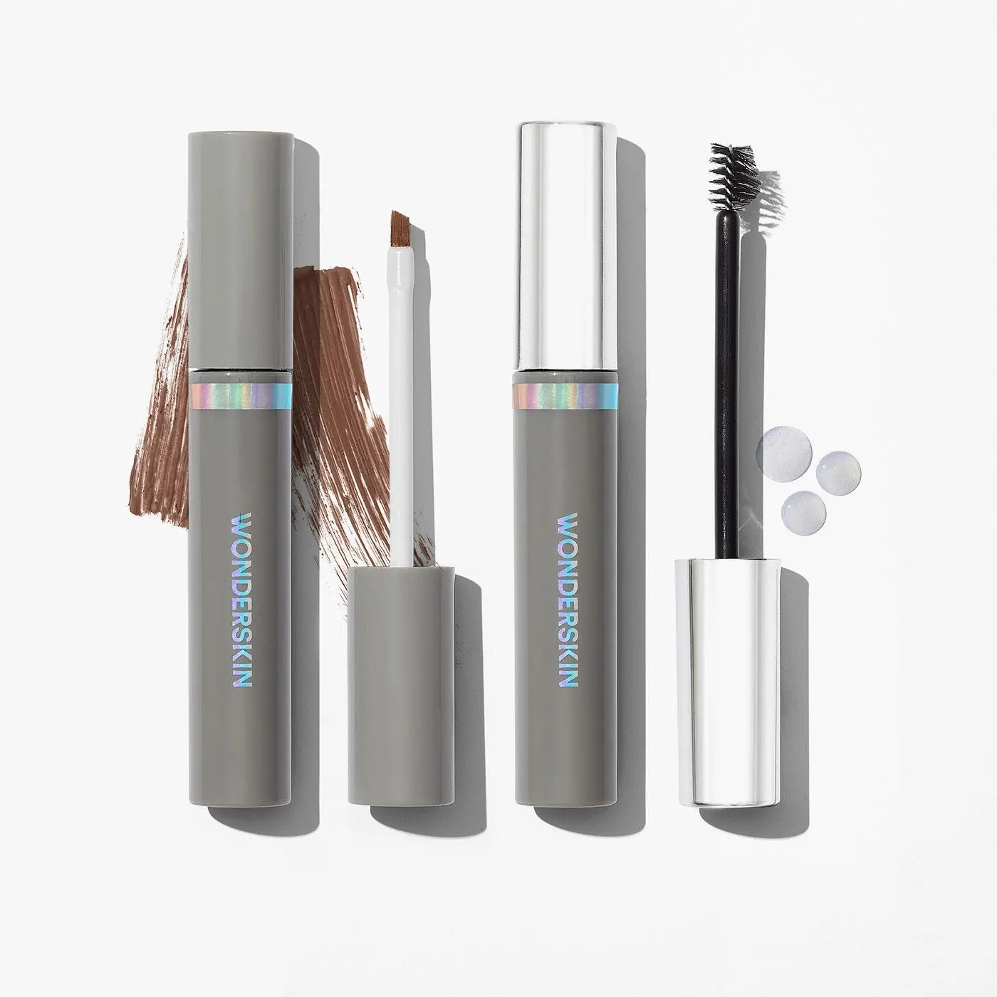 Wonderskin Perfect Brows Set – Brow Stain & Go Masque + Brow Styler Gel (Semi-Permanent, 48-Hour Wear)