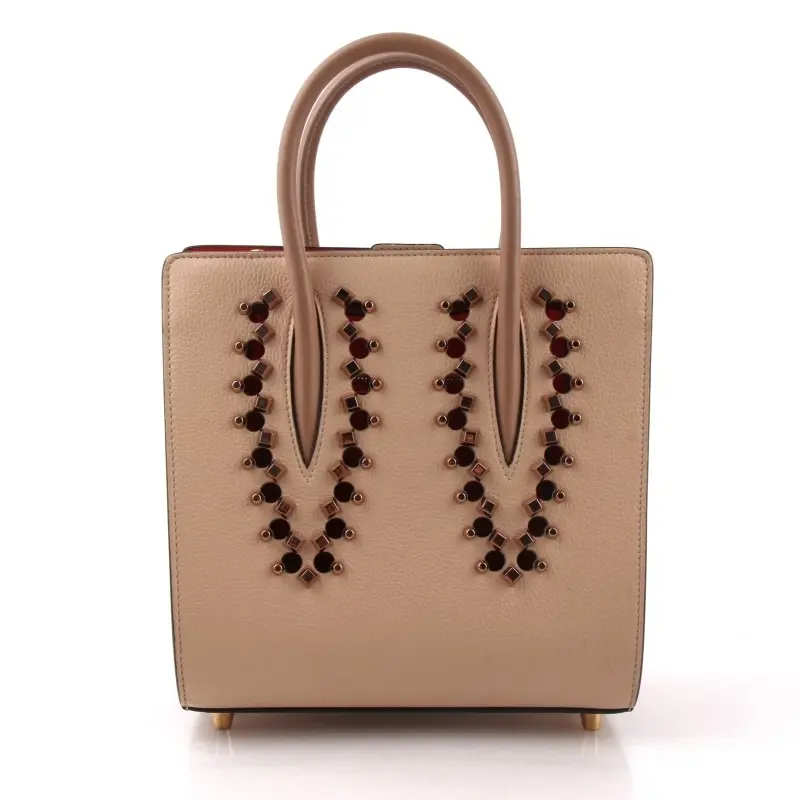 Pre-owned christian louboutin Leather Tote Bags Paloma Naturel Rose Gold Tote