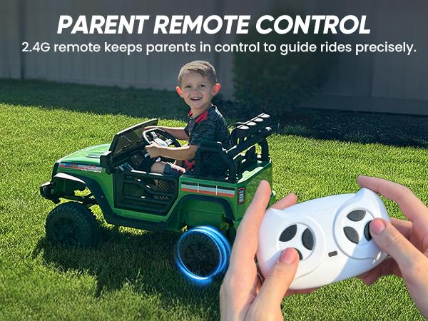 12V 4WD/2WD Kids Ride on Truck Car Electric Jeep with Remote Control & Lights for Boys Girls