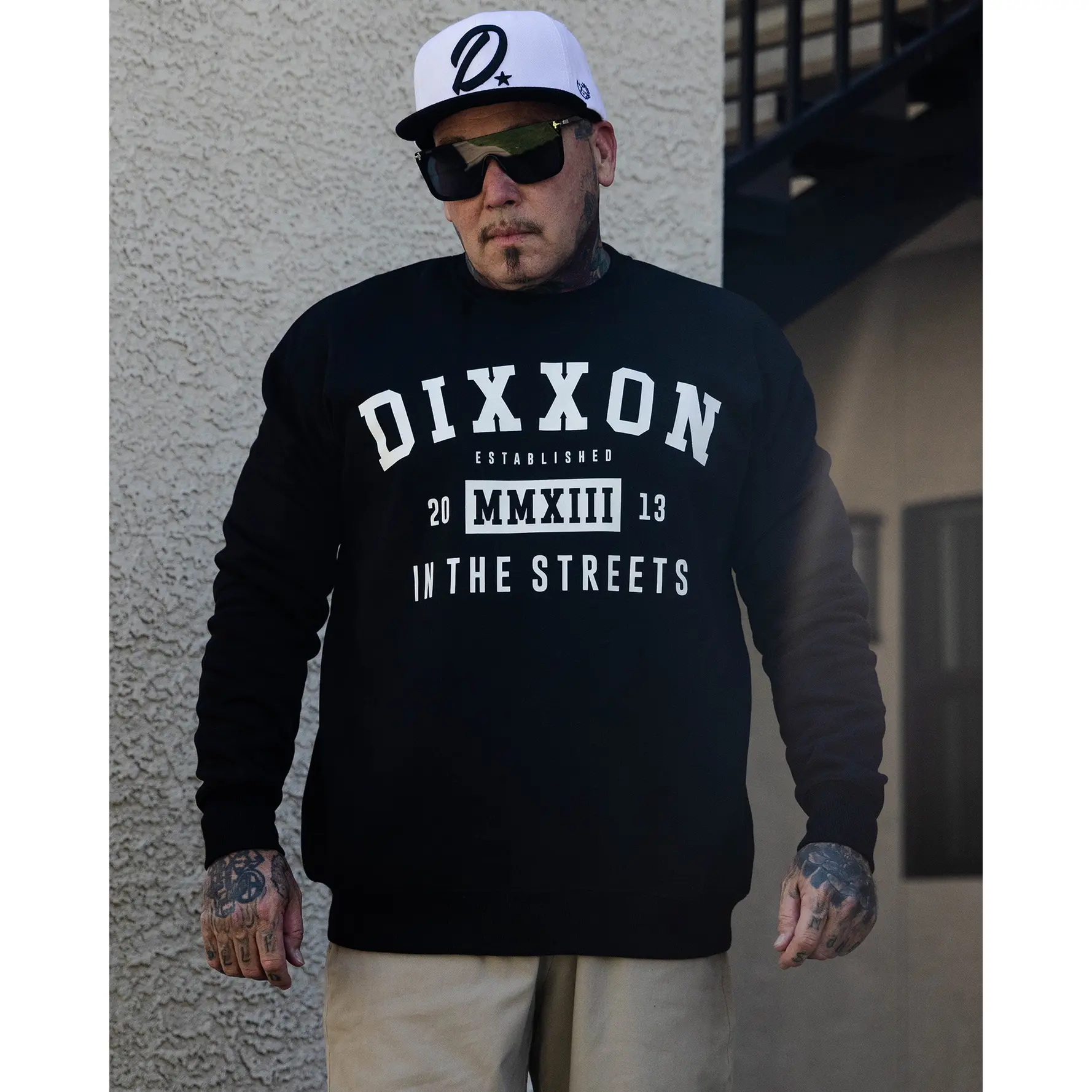 In The Streets Crewneck Sweatshirt - Black & White