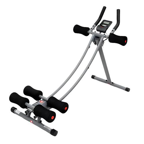 SUNNY Curved Rail Ab Core Glider Machine Extended Range 220 LBS Weight Capacity Home Gym Abs Trainer Adjustable Incline Ab Crunch Workout Machine Core Strength Belly Fat Exercise Equipment Smooth Glide Abdominal Trainer Fitness Cardio Comfortable Padding