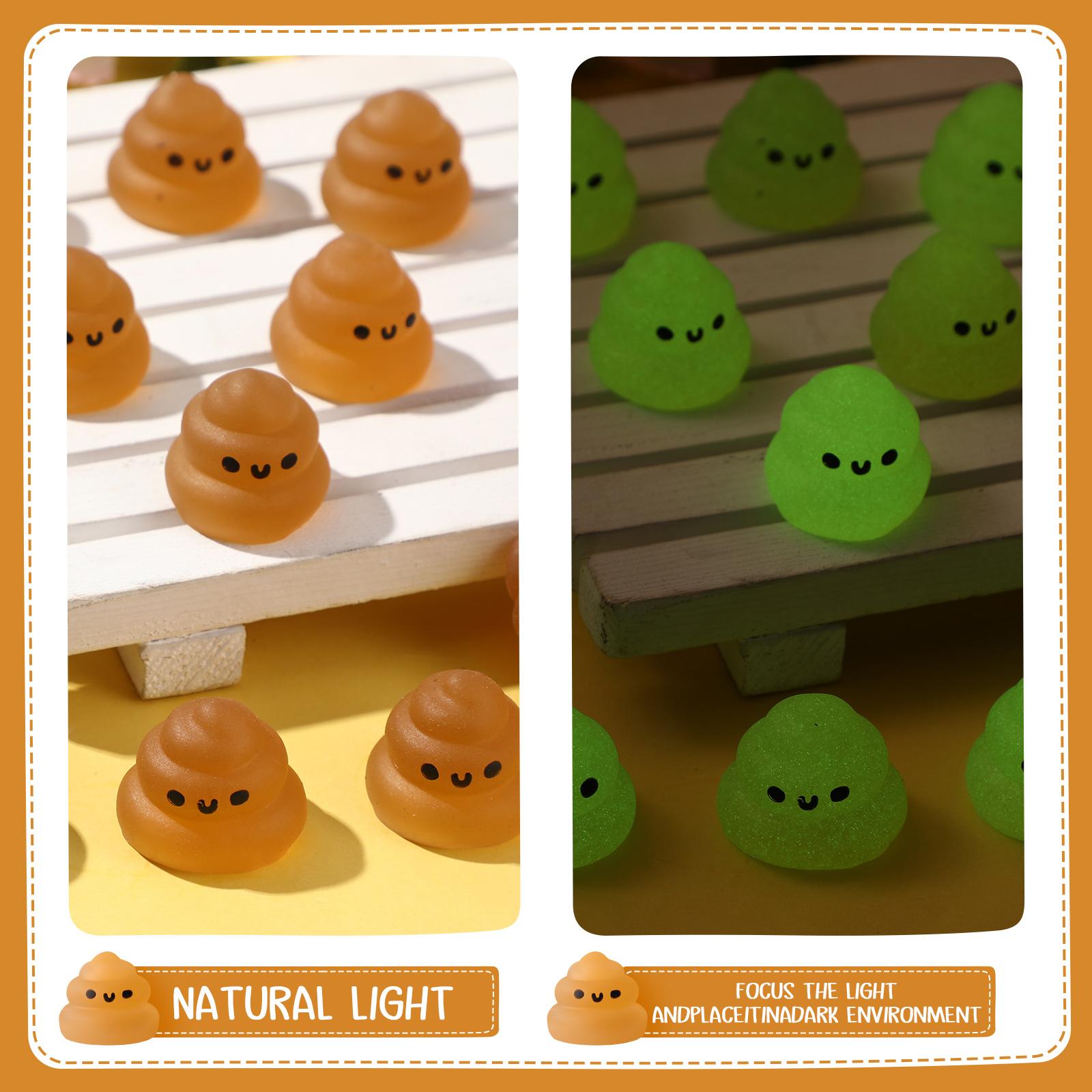 30 Pcs Easter Mini Poop Stress Balls Gifts Bulk with Inspirational Card  Emotional Luminous Stress Relief Cute Inspirational Squeeze Ball for Coworker Nurse Friend Christmas Stress Balls Funny Employee Appreciation Gifts Kawaii Squishies Handmade Taba Squ