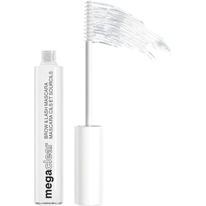wet n wild Mega Clear Brow & Lash Mascara - Sculpts Brows, Defines Lashes, Conditioning with Soy Protein & ProVitamin B5, Primer & Top Coat, Cruelty-Free & Vegan - Clear