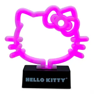 Hello Kitty Face and Bow 6.5 -Inch LED Neon Mood Light