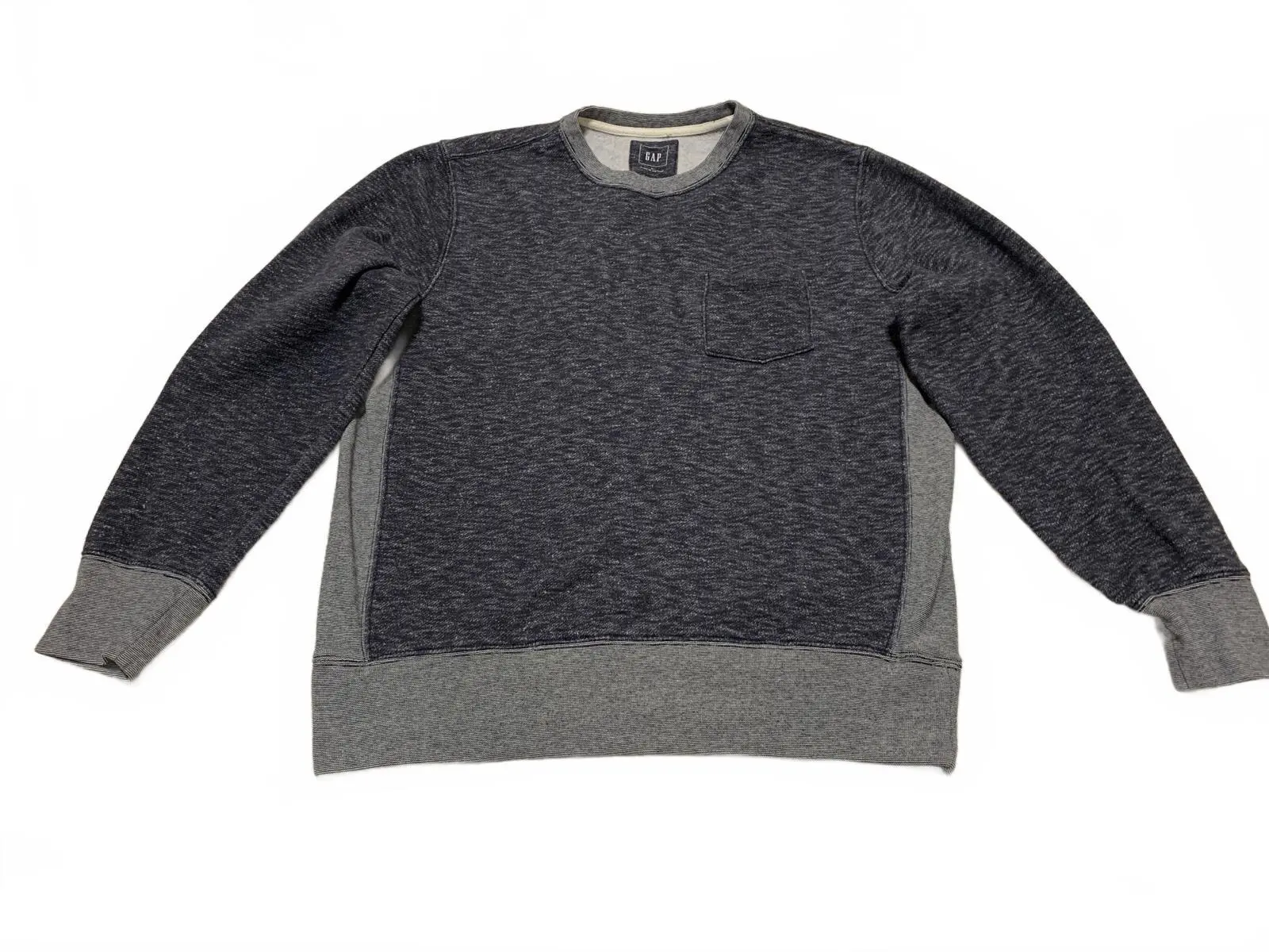 GAP Men's Size Large Dark & Light Gray Crew Neck Sweatshirt