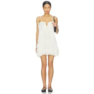 LIONESS Ethereal Mini Dress in Pearl