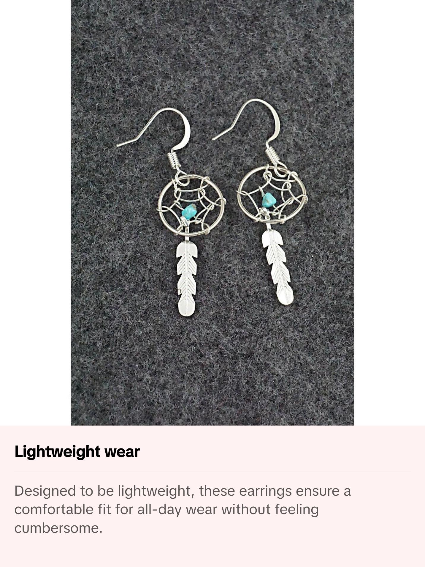 Turquoise & Sterling Silver Earrings - Helena Yazzie