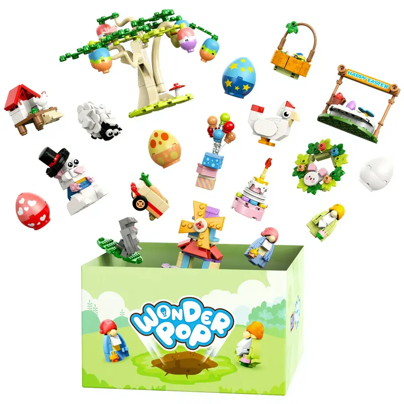 WISE BLOCK STEM Construction Set - Alpha Group Co. Bricks & Parts, 2 Creative Themes (Farm World, Ocean), Boys & Girls Open-End Building Toy, Parent-Kid Bonding, Focus & Coord Educational DIY Gift for Ages 4+