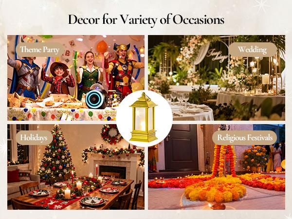 Set of 24 Lanterns Decorative Indoor: Starlight Mini LED Lantern for Centerpiece Table Decorations Halloween Christmas Wedding Party Camping Decor