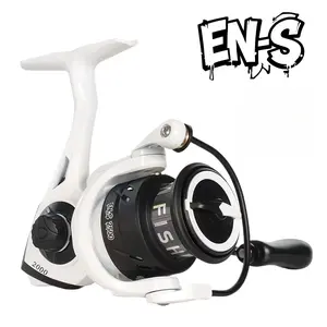 TRONMER White Spinning Reel EN-S1500-2500 Series, 5.2:1 Gear Ratio, Max Drag 13.23LB, Freshwater & Saltwater Fishing