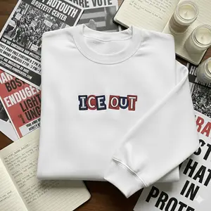 [SHIP FROM US] ICE Out Embroidered Activist Sweater, Hoodie, Human Rights Immigration Reform Justice Apparel